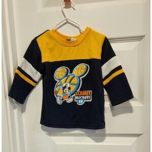 Disney Mickey Mouse "Slam It Mickey" Basketball Jersey-Style Shirt | Size 24M
